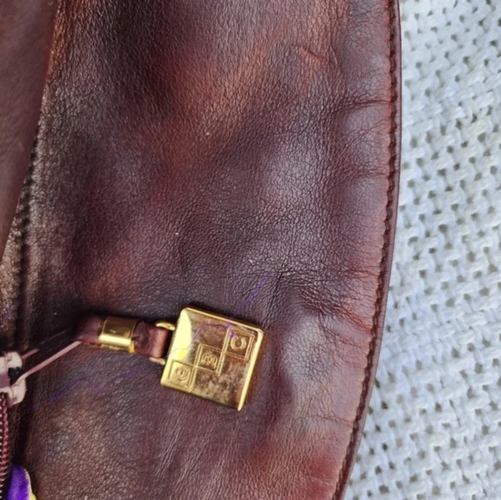 Vintage GBC Wine leather shoulderbag‎